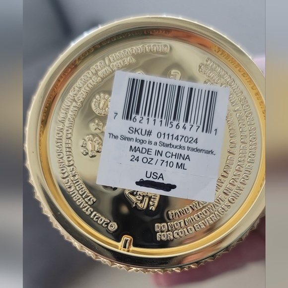Starbucks Limited Edition Gold Las Vegas Collection Studded Tumbler 24oz - Picture 3 of 6